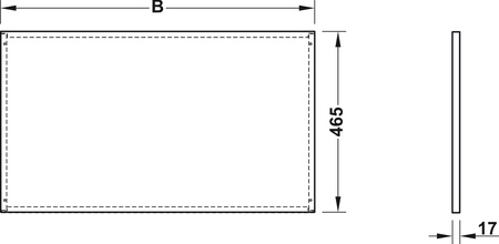 Spód wkładany, Hafele Dresscode, ze stali