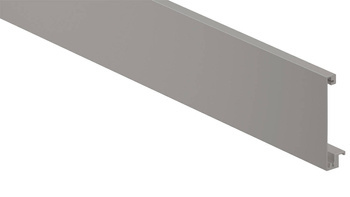 Front, do szuflady wewnętrzne z relingiem poprzecznym, KB=1200 mm, do przycięcia, do MERIVOBOX, kolor - szary indium mat