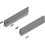 Bok MERIVOBOX, wysokość M (91 mm), dł.=300 mm, lewy/prawy, kolor - szary indium mat