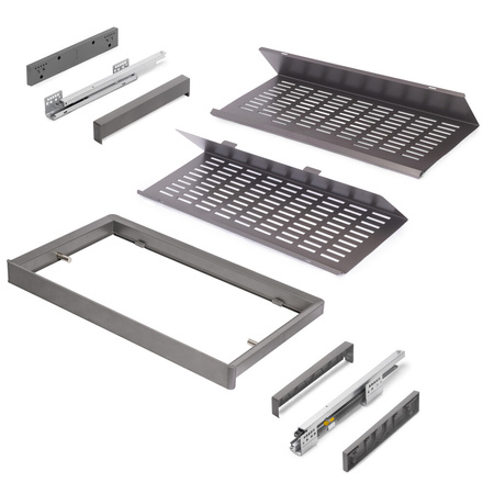 Zestaw szuflad na buty Quartz M80, tytanowy