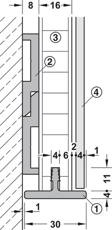 Hafele  - Profil maskujący systemu Eilox