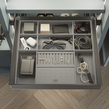 Szuflada organizacyjna Quartz M60, tytanowa
