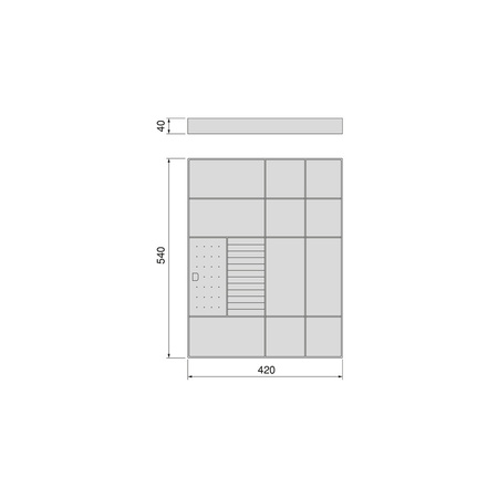Zestaw Quartz – rama z cichym domykiem + szuflada organizacyjna z M70, tytanowa