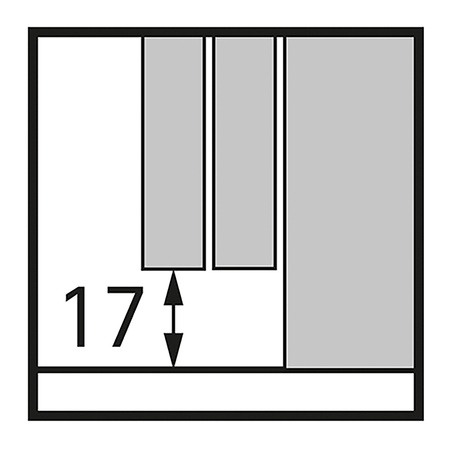 TTopLine XL, Zestaw elementów jezdnych i prowadzących, STB 19, 33 mm, 40 - 50 mm, 100 kg, 3 drzwi