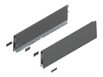 Bok MERIVOBOX, wysokość K (129 mm), dł.=400 mm, lewy/prawy, kolor - antracyt mat