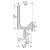Zobal - uchwyt do szafek dolnych UKW-5-Biały RAL 9003 , Standard