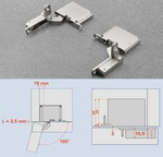 salice - zawias AIR Silentia (2 szt.) CEL6DE9 + CEL6SE9