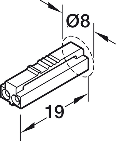 Loox5 przew. LED/zasil. 8mm/24V/0,5m