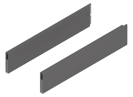 MERIVOBOX BOXCAP, dł.=600 mm, wysokość E, lewy/prawy, kolor - szary indium mat