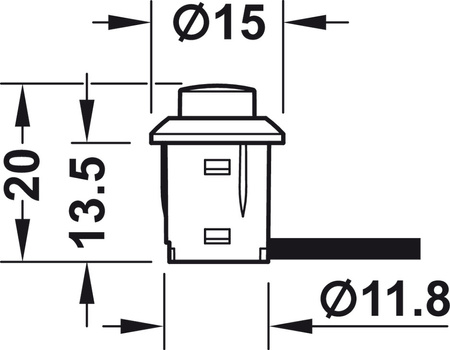 LOOX - Przełącznik naciskowy d=12/h=13,5