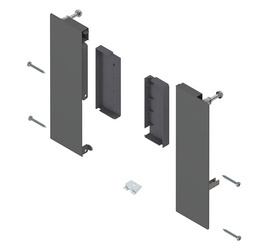 Mocowanie frontu MERIVOBOX , do szuflady wewnętrznej, lewe/prawe, kolor - antracyt mat
