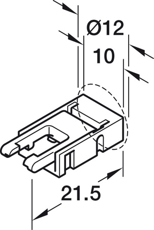 Przew. LED/zasil. 8mm/24V/3,5A/2,0m