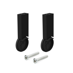 Drążek 28 mm - Zestaw uchwytów (L+P) do wieńca górnego - czarne