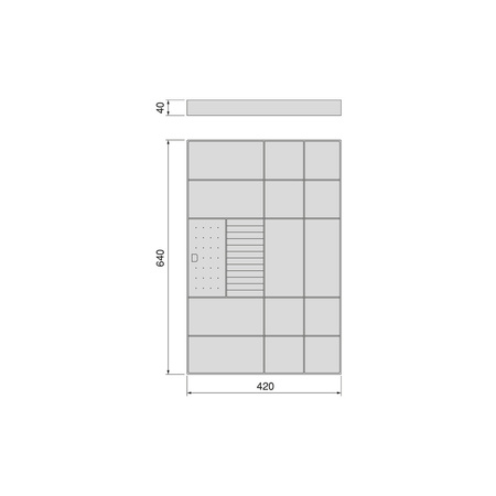 Zestaw Quartz – rama z cichym domykiem + szuflada organizacyjna z M80, tytanowa