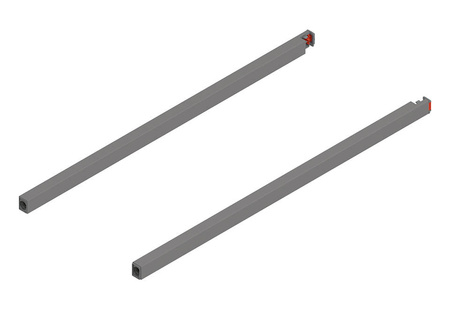 Reling podłużny MERIVOBOX  (lewy), dł.=600 mm, lewy/prawy, kolor - szary indium mat