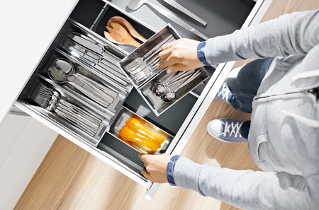 Blum ORGA-LINE - wkład z pojemnikami (całkowite wypełnienie), do szuflady standardowej TANDEMBOX, dł. NL=550 mm, szer. korpusu KB=450 mm