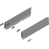 Bok MERIVOBOX, wysokość M (91 mm), dł.=600 mm, lewy/prawy, kolor - szary indium mat