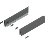 Bok MERIVOBOX, wysokość M (91 mm), dł.=550 mm, lewy/prawy, kolor - antracyt mat
