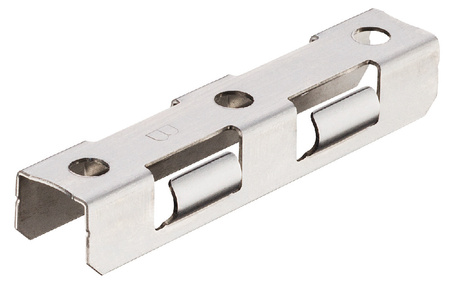 Klips montażowy do paneli ściennych - 16 kg, stal nierdzewna, 50 × 8,5 × 10 mm