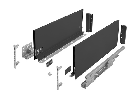 Hafele Matrix SLIM 2.0 - szuflada komplet, ANTRACYT 500x167, 35 kg