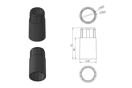 Stopka MULTI LEG przedłużka H 50 mm