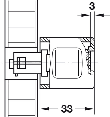 Symo - gałka obrotowa, lewa