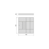 Szuflada organizacyjna Quartz M60, tytanowa