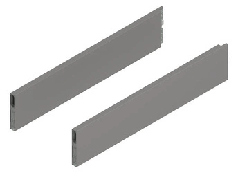 MERIVOBOX BOXCAP, dł.=350 mm, wysokość E, lewy/prawy, kolor - szary indium mat