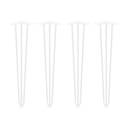 Emuca - Hairpin 3 Rod - pakiet 4 nóg stołowych, wysokość 710mm, , biały
