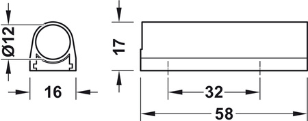 Adapter liniowydo przel. srebrny