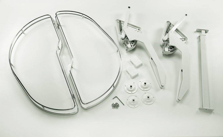 Girasolo półka do szafki narożnej 450 mm, prawa