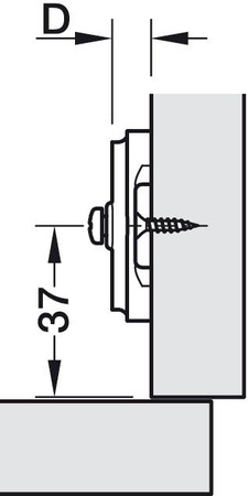 Hafele - prowadnik Metalla M510, krzyżakowy na wkręty