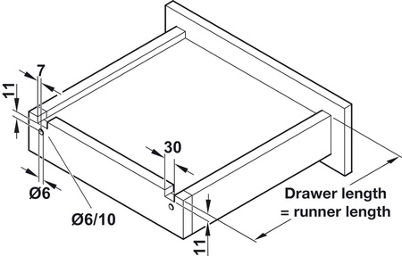 Prowadnica FAVORIT A30 L-500mm 3D tandem 19mm