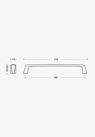 BALIAN - UCHWYT MEBLOWY/ 160 MM/ CZARNY MAT