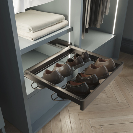 Zestaw Quartz – rama z cichym domykiem i szuflada na buty M90, tytanowa