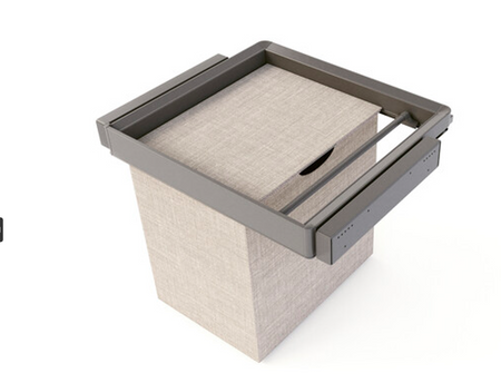 Zestaw Quartz – rama z cichym domykiem, kosz tekstylny i drążek