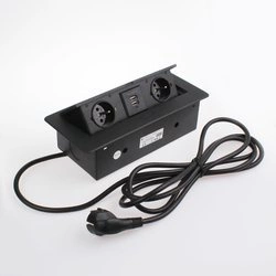 kaseta 2x230+2xUSB Kolor czarny albo aluminium