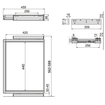 Rama Quartz M60 z cichym domykiem, tytanowa