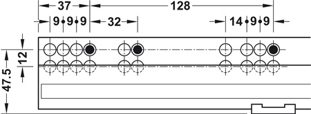 Prowadnica FAVORIT A30 L-400mm 3D tandem 19mm
