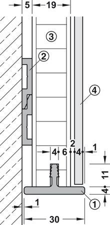 Hafele  - Profil maskujący systemu Eilox