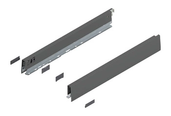 Bok MERIVOBOX, wysokość N (68.5 mm), dł.=500 mm, lewy/prawy, kolor - antracyt mat