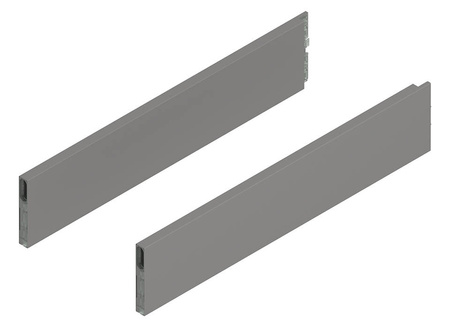 MERIVOBOX BOXCAP, dł.=400 mm, wysokość E, lewy/prawy, kolor - szary indium mat