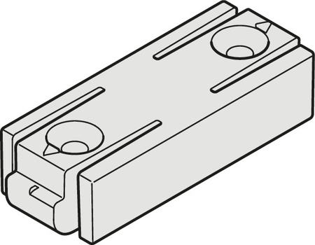 Hafele Slido F-Flush57 06A - stoper do środkowych drzwi,