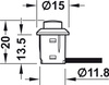 LOOX - Przełącznik naciskowy d=12/h=13,5