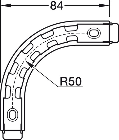 OneCable - Łącznik narożny 90° w jednej płaszczyźnie