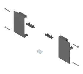 Mocowanie frontu MERIVOBOX , do szuflady wewnętrznej, lewe/prawe, kolor - antracyt mat
