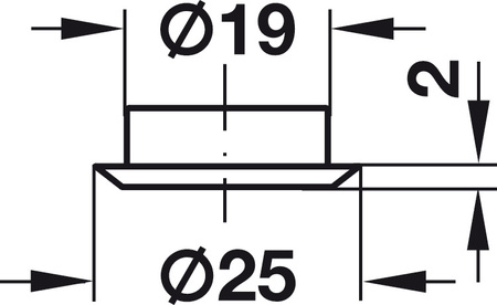 Symo - rozetka cylindra, nikiel matowy