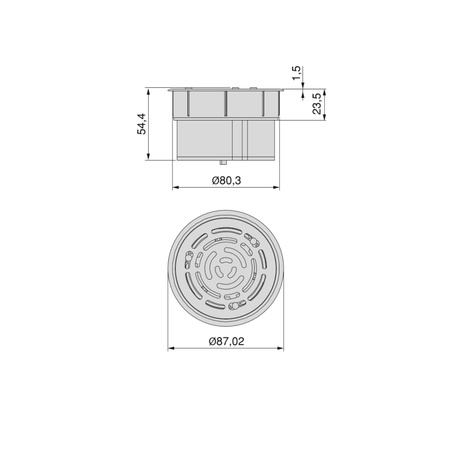 Odświeżacz E-Fan, biały 80 mm