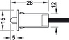 Przelacznik drzwiowy mech. czarny/d=12/