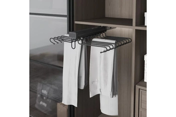 Wieszak podwójny na spodnie antracyt